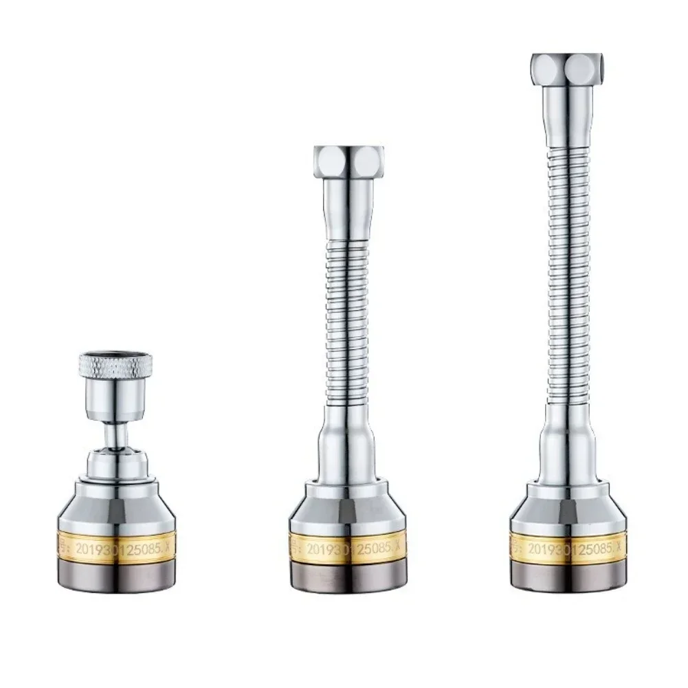 Three Levels Adjustable Brass Kitchen Faucet Aerator Extender Water saving Anti splash Stainless Steel Material