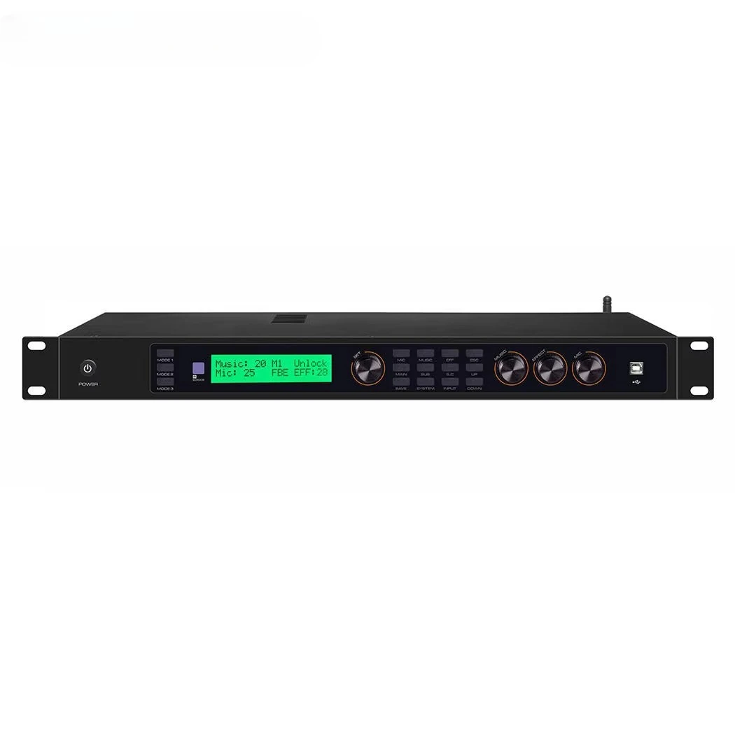 VX-2000 Karaoke Digital 6 Channel 32- Bit Sound Processor Audio Mixer With USB REC BT DSP Audio Processor