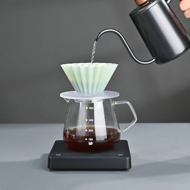 1-2 porsi luar ruangan penyeduhan kopi Filter cangkir Set Resin Origami cangkir penyaring kue Drip cangkir penyaring peralatan Barista