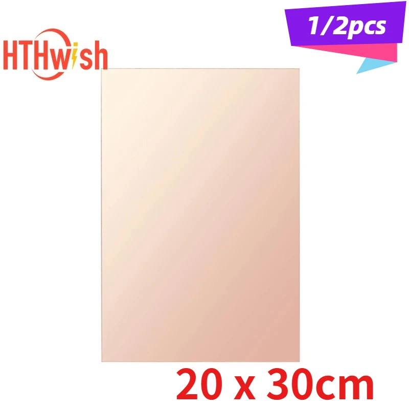 1/2pcs 20x30cm Single sided PCB 20*30 CM Copper Clad Plate PCB Board Laminate Circuit Board DIY Universal Circuit Boards