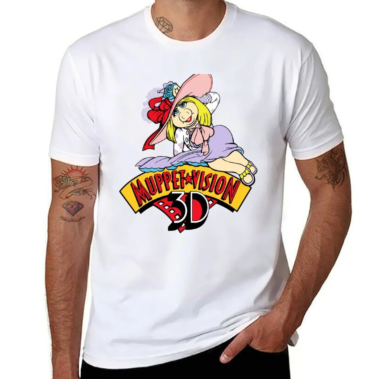 

Miss Piggy Muppet Vision 3D T-Shirt t shirts for man cotton soft anime t shirts oversize T-Shirt