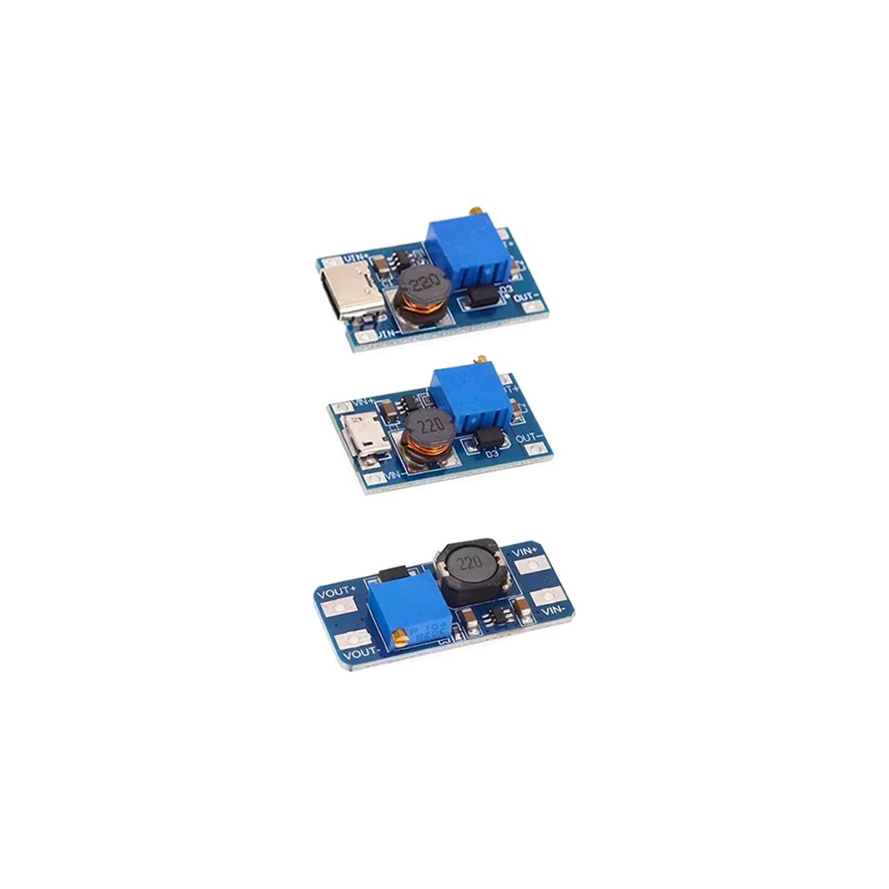 MT3608 DC-DC Step Up Converter Booster Power Supply Module Boost Step-up Board Output TYPE-C / Micro USB 2A 28V Max