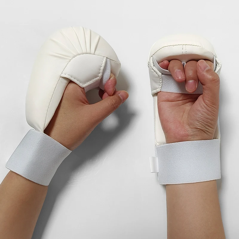 

White Karate Gloves High Qulity Adults Kids Martial Arts Taekwondo Protector Boxing Gloves Unisex Muay Thai MMA Hands Guards