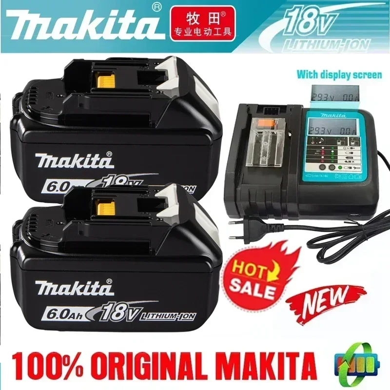 NIEUWE Echte makita Batterij BL1860B BL1850B BL1840 BL1830 schroevendraaier batterij & oplader 18v Vervanging Power Tool Batterijen