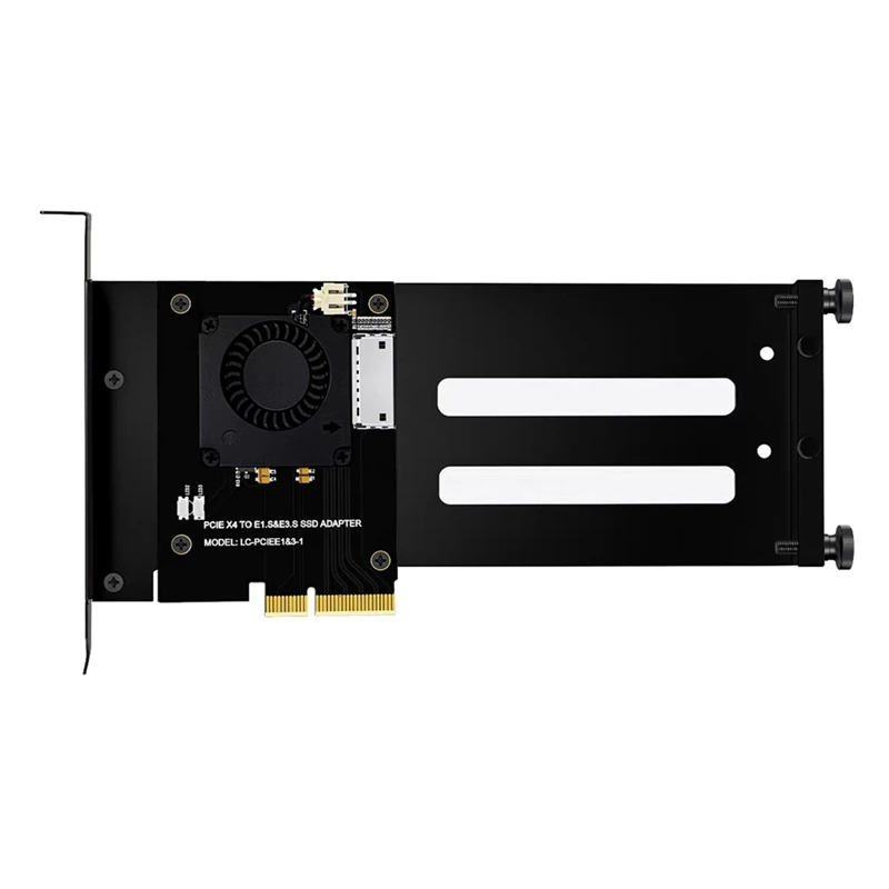 PCIe 5.0 Gen5 X4 to EDSFF E1.S/E3.S SSD Adapter Card, PCI-E 5.0 4X to U.2 U.3 Hard Drives Adapter with Bracket