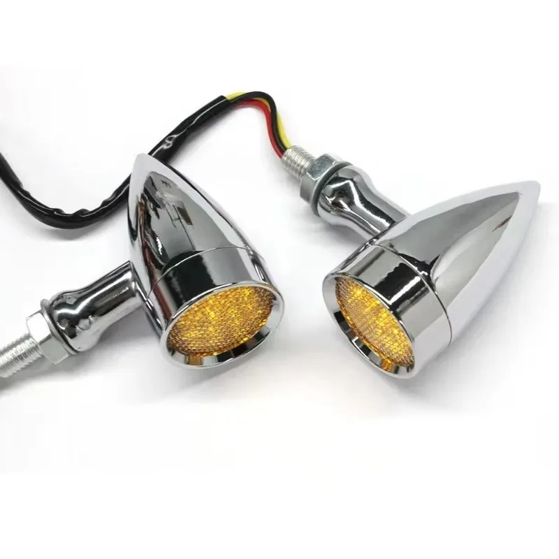 

Popu For 1 Pairs Motorcycle Bullet Indicators Blinker Lights LampTurn Signals Harley Chopper Cruiser Bobber Cafe