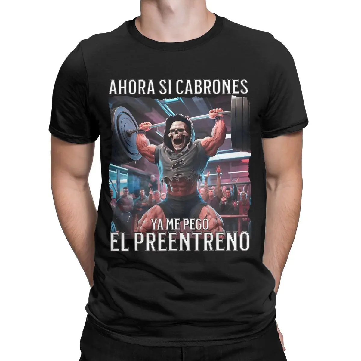 All Seasons Men Women Ahora Si Ya Me Pego El Preentreno Shirt Outfits Calacas Chidas Gym Cotton Tops T-shirt Graphic Printed Tee