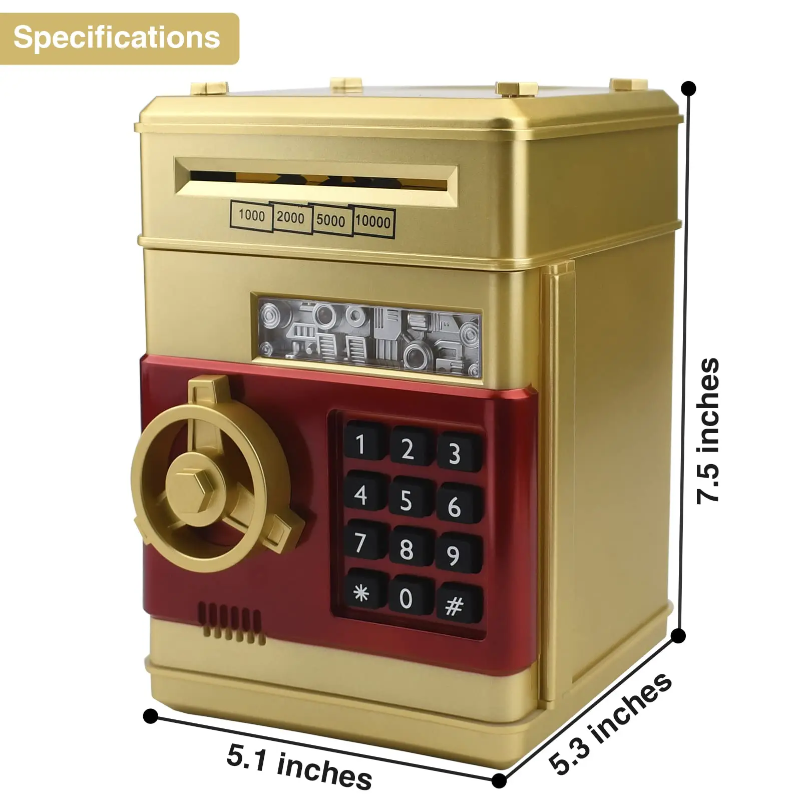 Kind Cadeau Elektronisch Wachtwoord Geldkist Munten Contant Geld Besparen Geldkist Teller Code Sleutel Slot Spaarpot Automatische Mini Kluis
