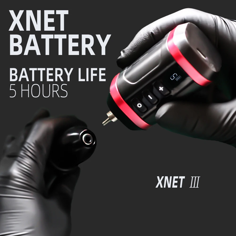 XNET-Batterie de tatouage sans fil portable G3, connecteur RCA DC AUDIO, alimentation pour tatouage, charge rapide pour machine à tatouer à distance