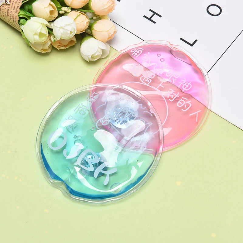 1PCS Winter Reusable Gel Hand Warmer Cute Word Print Instant Heating Pack Warmer