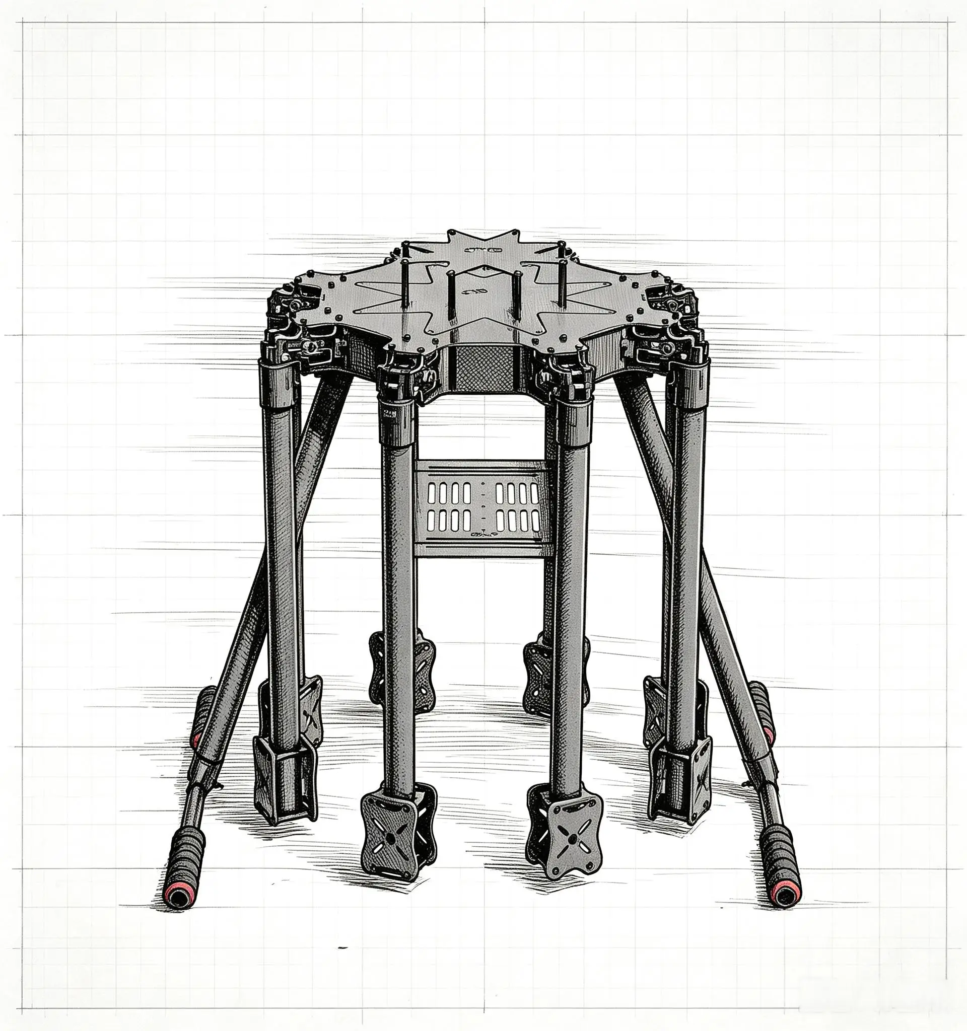 FPV LX1100  8 Axle Octocopter Umbrella Type Folding Frame Multicopter Electronic Retractable Landing Skid DJI S1000 Tarot X8