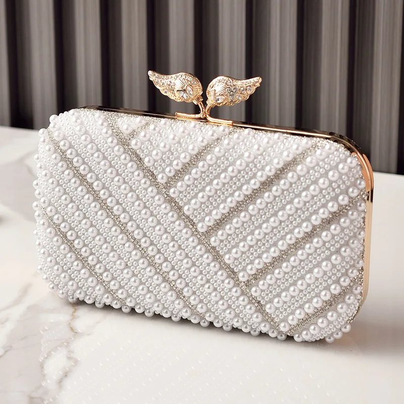 

White Pear Ladies Clutch Purse Mini Cell Phone Handbag Wing Hasp Geometrical Shoulder Bag Luxury Brand Women's Bag 2026 Trend