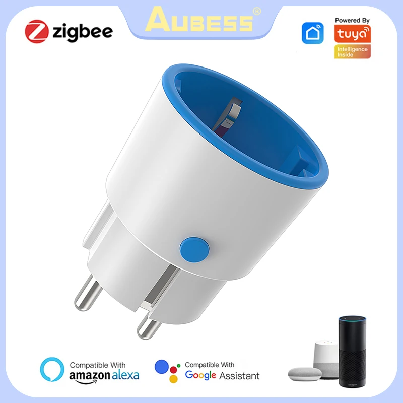 Умная розетка Aubess Tuya ZigBee3.0, 16 А, 3680 Вт, с монитором и голосовым управлением