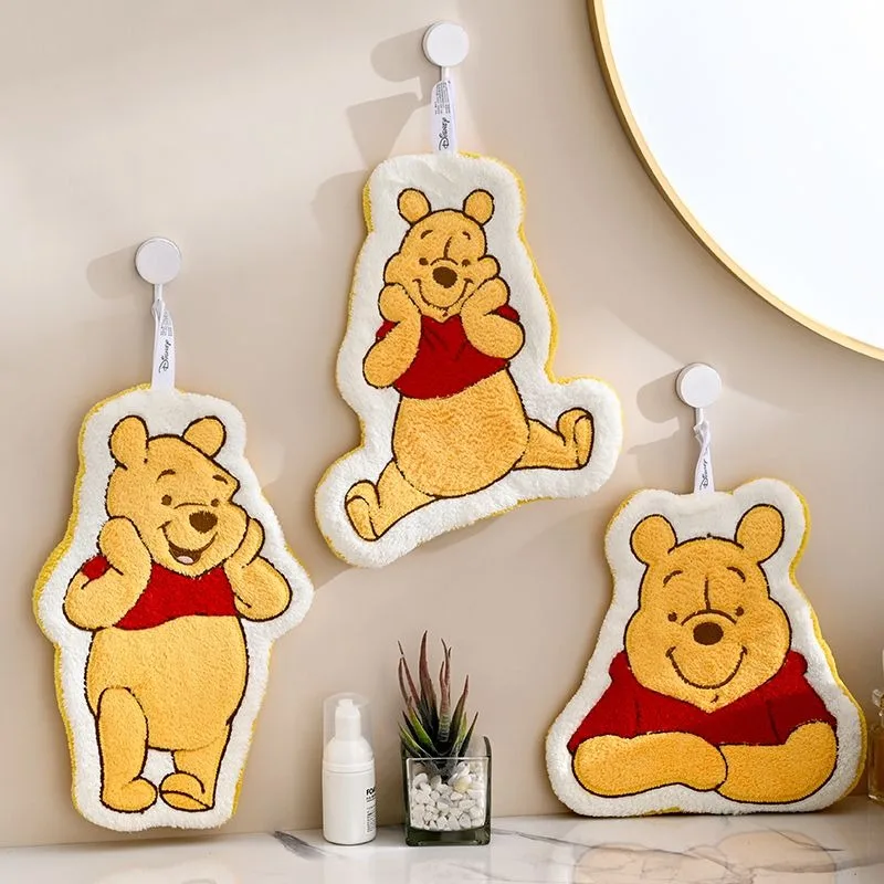 

Disney Kawaii WinniethePooh Plush Towels Cute Kitchen Utensils Anime Cartoon Towels Reusable Girl Birthday and Holiday Gifts