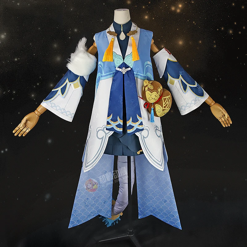 COS-HoHo Honkai: Star Rail Bailu Game Suit Ancient Lovely Cosplay Costume Halloween Carnival Party Role Play Outfit Women