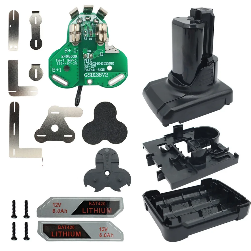 Casing Plastik Baterai Papan Perlindungan Papan PCB 6 Baterai Rakitan Inti BAT411 BAT420 Penutup Baterai Baterai Li-ion