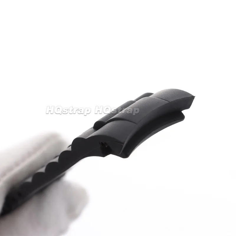Curved End Silicone Watch Strap 16mm 18mm 20mm 22mm 24mm 26mm Sport Waterproof Rubber Watchband Deployment Clasp Wrist Bracelet view 4