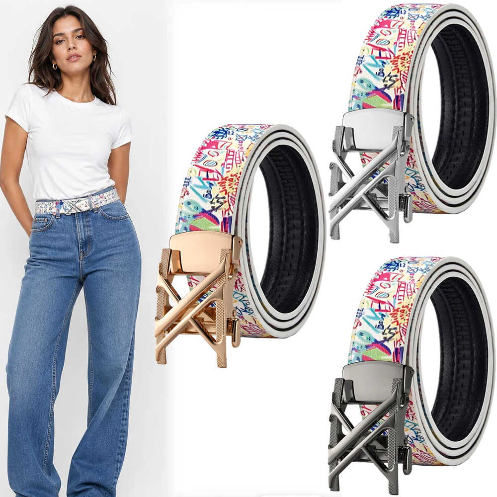 High-quality New Unisex Smooth Buckle PU Belt Fashion Matching Casual Pants Jeans Belt Trend Clothing Accessories