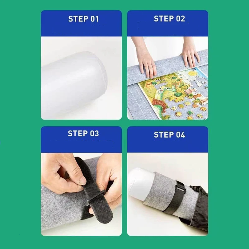 전문 퍼즐 롤 매트 담요 펠트 매트 최대 1500/2000/3000 조각 액세서리 퍼즐 휴... - 5