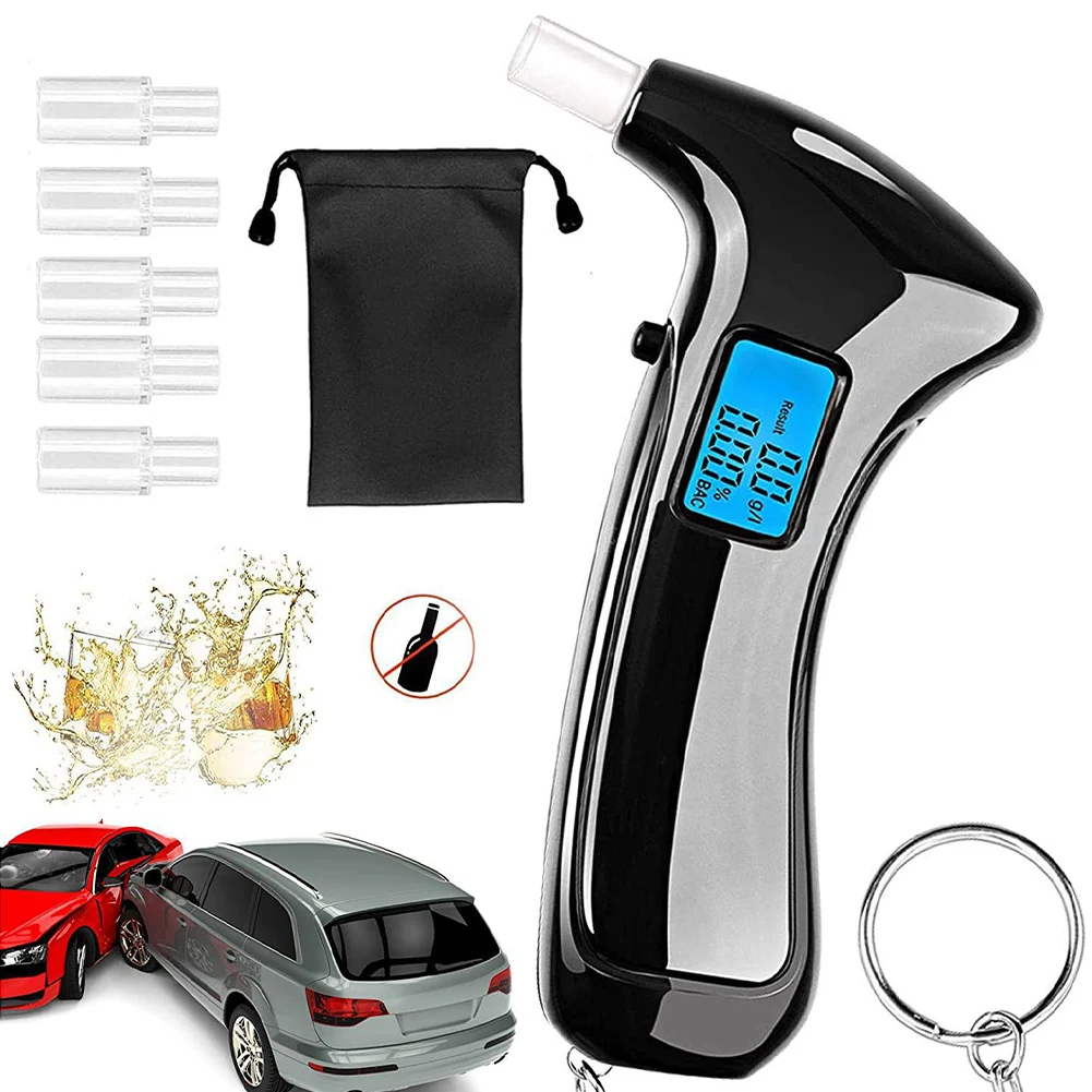 

Car Digital Breathalyzer Professional Alcohol Tester Led Display Alcohol Breath Tester Drink Driving Analyzer Alcohol Detector