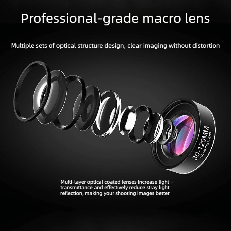 5K new jewelry dew close-up ultra-clear mobile phone external 120mm macro lens optional CPL polarized starlight mirror