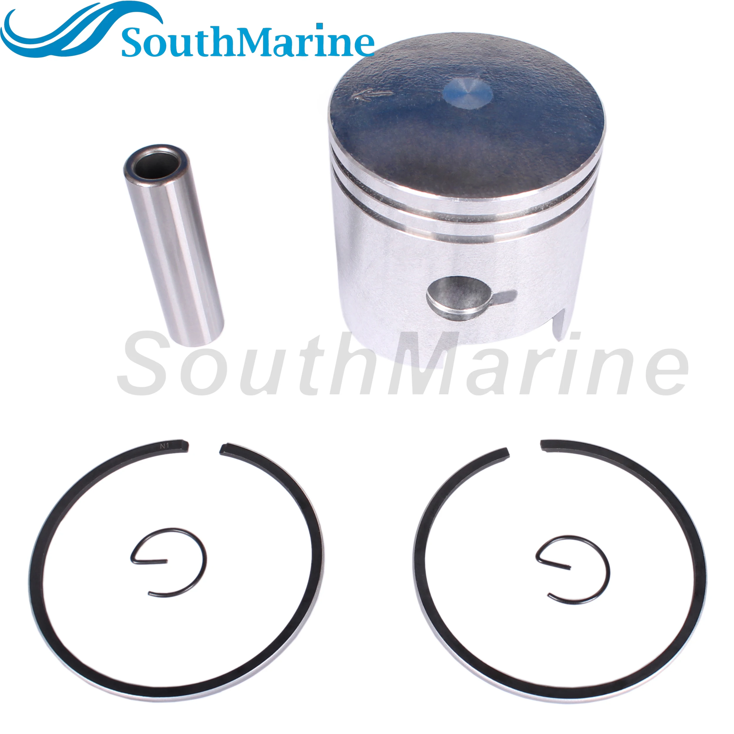 Boat Engine 12110-93130 12110-93111 12110-93140 STD Piston Set & 12140-93140 Ring (2mm) for Suzuki 9.9HP 15HP DT9.9 DT15, 59mm S