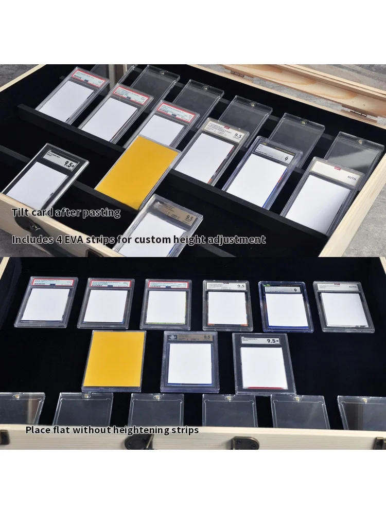 PTCG Gongbo Baoqui Star Card Display Stand for BGS PSA Graded Cards Wooden Exhibition Frame 62cm x 44cm Multilingual Support Rat view 5