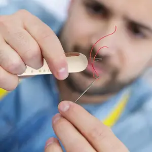 2 in 1 Aktualisierte Nähen Ripper Threader Threader Ripper Sewing Doppelbuntes extremes Design -Nähern Nadel Unnähte Nähwerkzeuge 6 Hauptverkäufe Croche Nadel Bambuskabel - №4