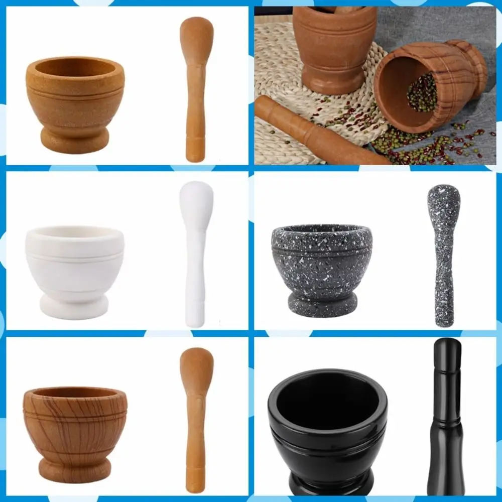 

Kitchen Tools Manual Mortar Pestle Set PP Durable Stone Mortar Multi-function Lightweight Grinder Bowl Spice