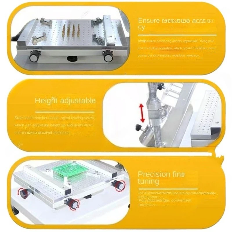 High Precision Manual Plane Screen Printing Table Hand Printing Small Solder Paste Printer for Electronic Components