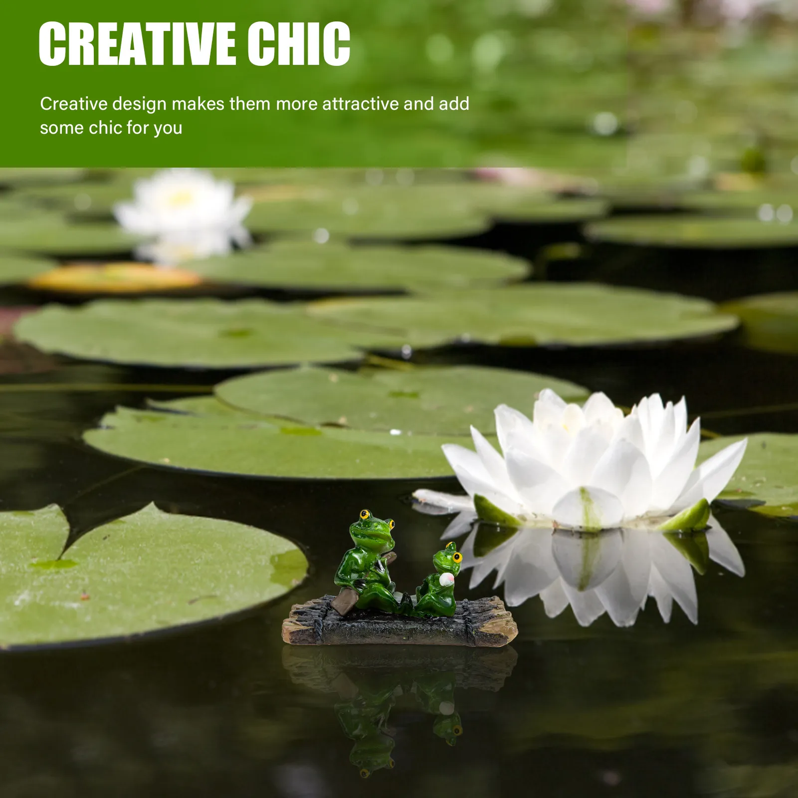 Ranas de Resina de Simulación, Decoración Creativa para Jardín, Adorno Flotante con Forma de Rana, Decoración para Piscina, Accesorio de Fotografía, Manualidades de Animales de Resina