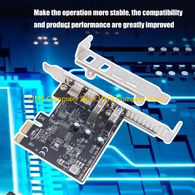 

A52B 2 Type C 2 Type A PCIe Expansion Card USB 3.2 Gen2 10Gbps Desktop Installation