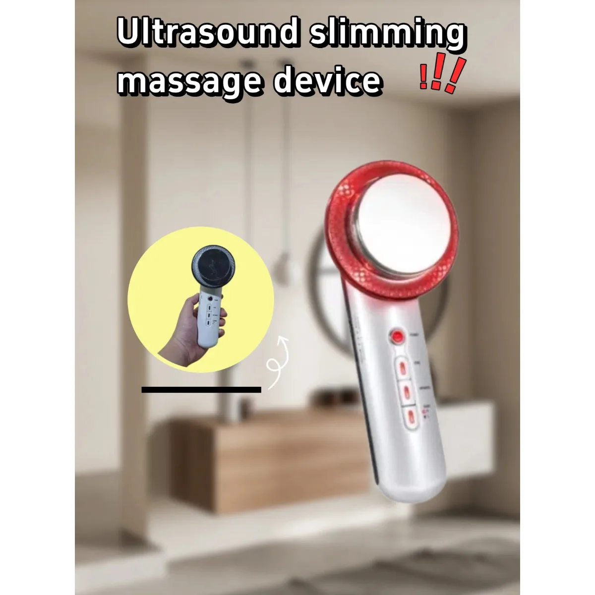 

Ultrasound EMS Beauty Instrument: Microcurrent Facial Device for Lifting, Firming Skin & Contouring Face