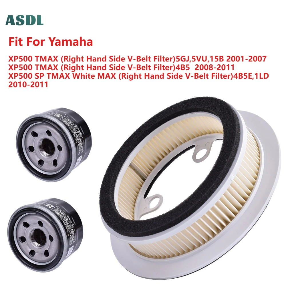 

Motorcycle 4506 Air Filter oil Filter for Yamaha Scooter XP500 01-11 for XP500 SP TMAX White MAX XP 500 2001-2011 5GJ-15408-00