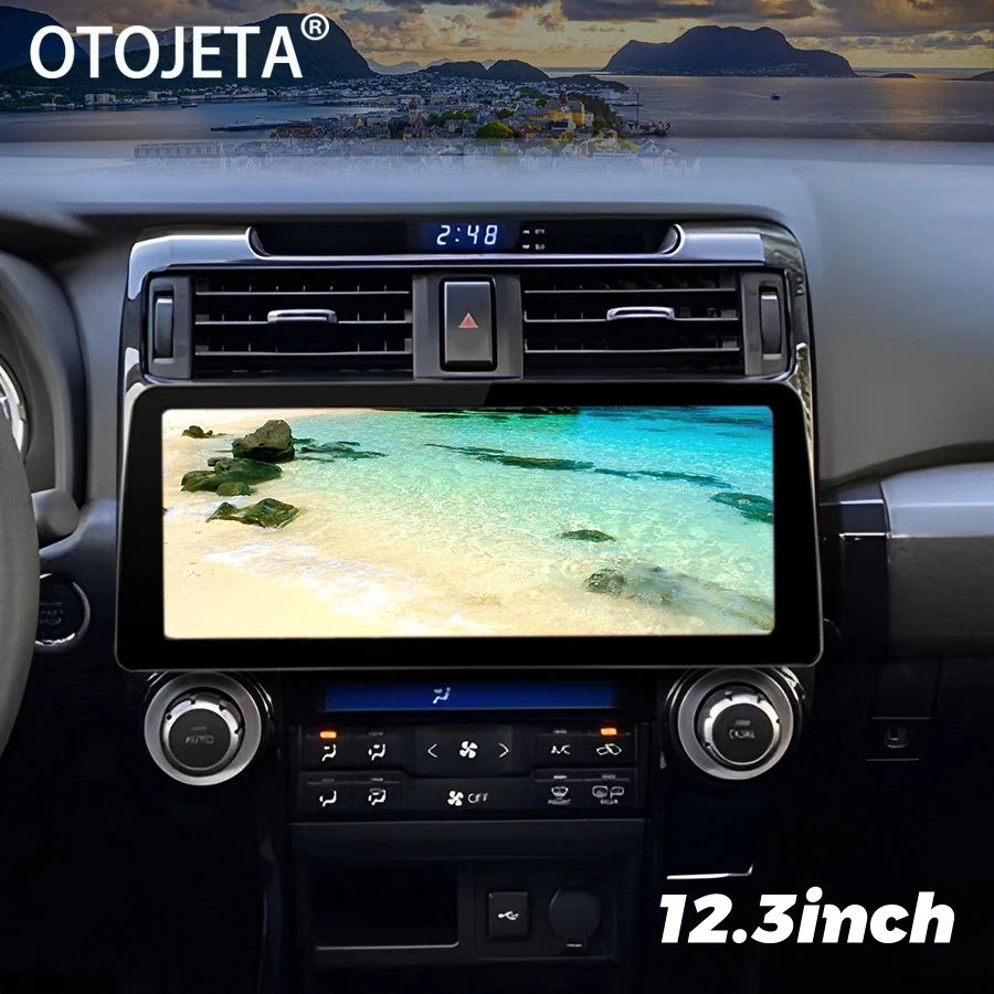 

12,3 дюймовый экран Android для Toyota 4runner 2009-2019 GPS автомобильное радио мультимедийный видеоплеер Навигация стерео Carplay головное устройство