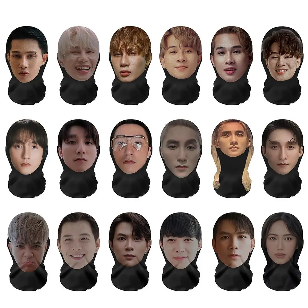 

Модная маска для лица с 3D принтом, бесшовная солнцезащитная маска для Хэллоуина, забавный шарф для лица знаменитости снаружи