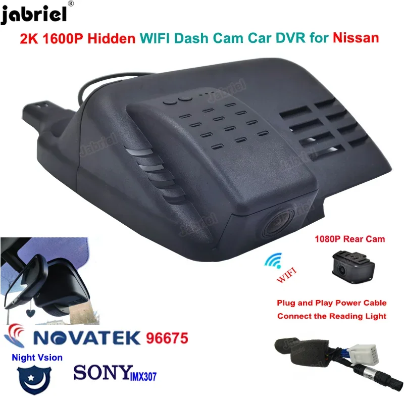 

2K 1600P Wifi Dash Cam Car DVR Recorder Cameras for Nissan qashqai j11 j10 j12 2015 2016 2017 2018 2019 2020 2021 2022 Dashcam