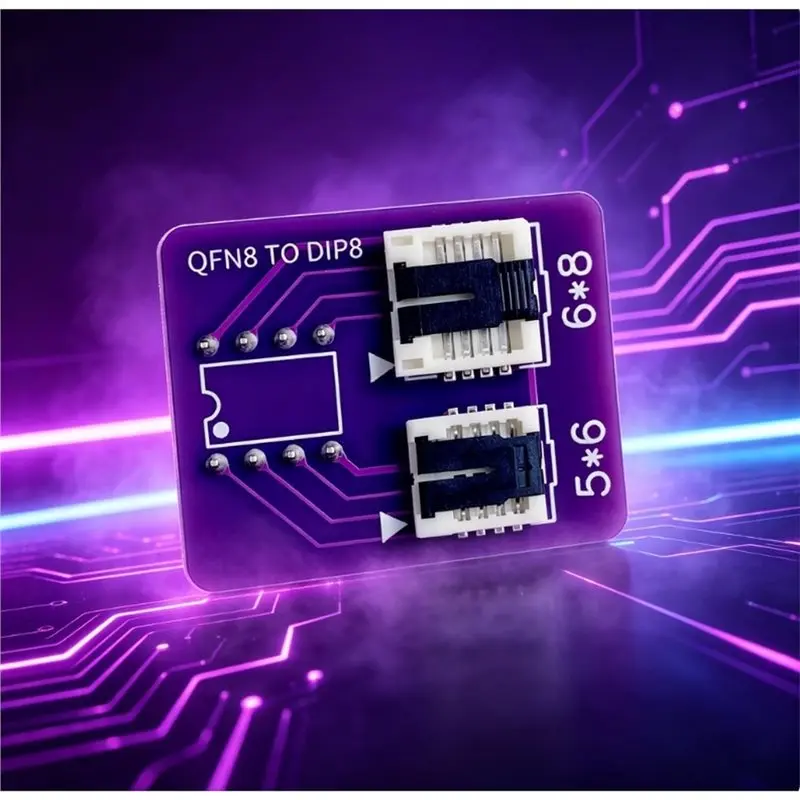 NEW HOT In Stock-WSON8/QFN8 DFN8/MLF8 2-In-1 Test And Programming Socket For IC Chip EEPROM Flash Memory Module Testing