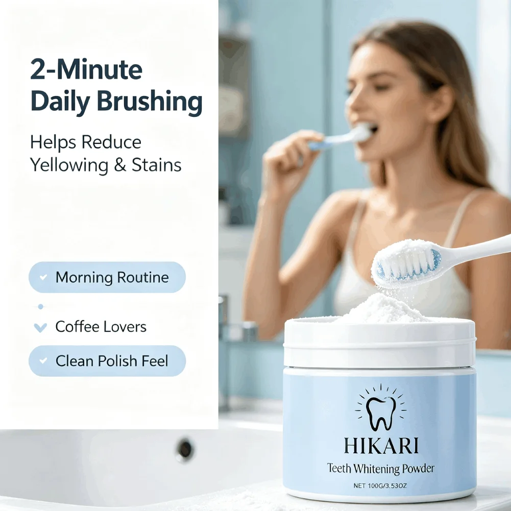 Natural Mint  Teeth Brightening Powder Non-Abrasive Protect Enamel Sensitive Teeth Care Eliminate Bad Breath Daily Oral Care