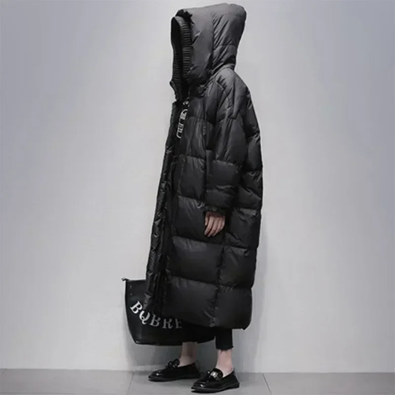 2024 winter nieuwe dames donsjack losse commuter dameshoodie witte eendendons oversized parka's