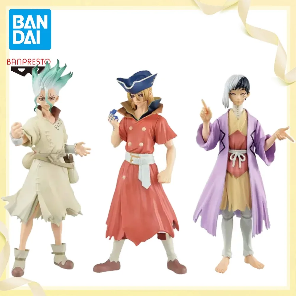 100% Original Genuine in Stock Bandai Spirits Banpresto Senku Ishigami Ryusui  Nanami Gen Asagiri Anime Figure Model Decoration