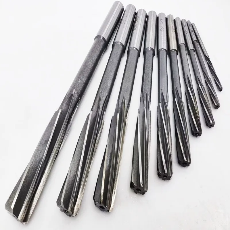 HSS H7/H8 Straight Shank Spiral Groove Machine Reamer 3-20mm, Used for Precision Cutting and Expanding Holes in Metal Materials
