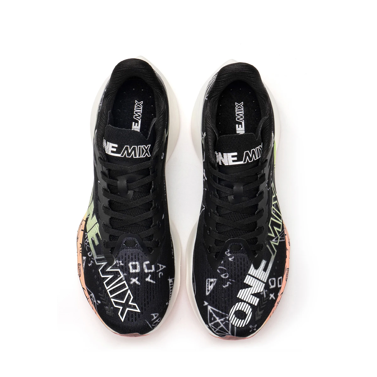 ONEMIX Nylon Carbon Plate Racing Running Training Shoes Men Full-length Shock Absorption Sports Carbon Plate Walking Sneakers