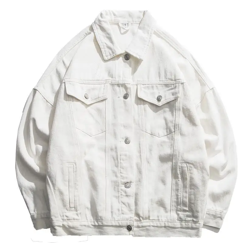 

New in Lapel Pocket Cowboy Coat for Men Designer Cowgirl Original Lxury Y2k Washed Worn Aesthetic Joker Korea Denim Jackets Man