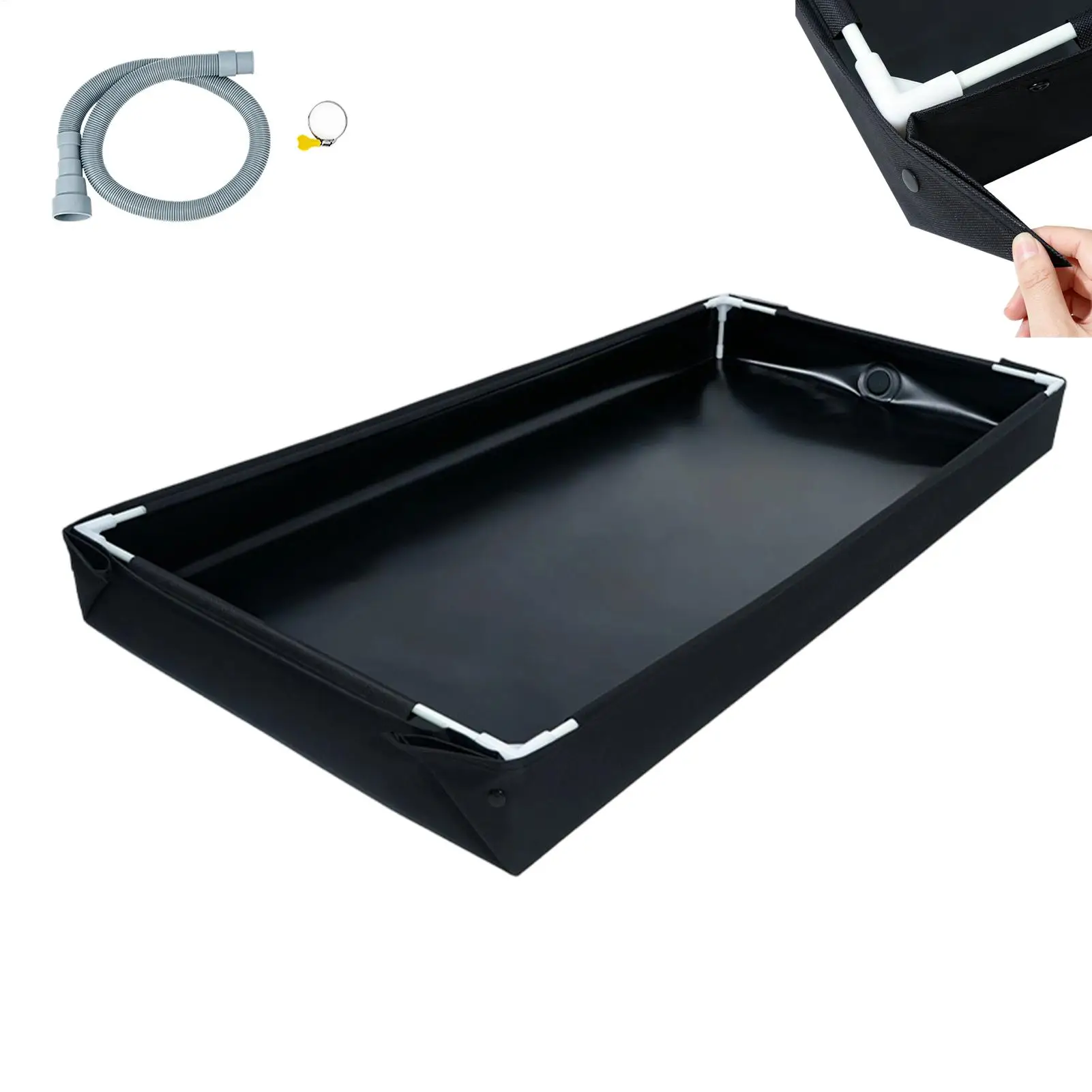 Foldable Leak-Proof Reptile Tank Portable Turtle Habitat Aquatic Tortoise House Indoor Outdoor Garden Yard Porch Use