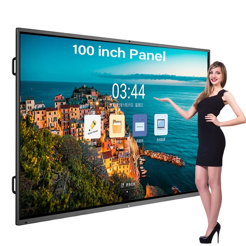 

65/75/86/100/110 Inch Finger Multi Touch Screen Smart Lcd Display Meeting Room Smart Board Interactive Whiteboard for Teaching