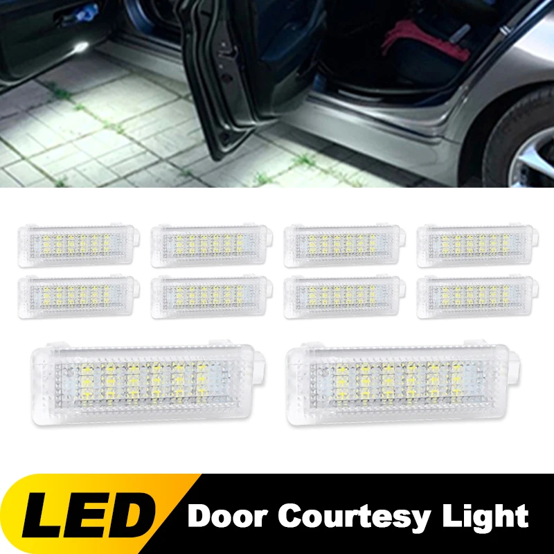 10PCS For BMW R50 R52 R53 R55 R56 R57 R58 R59 R60 Mini Cooper Clubman Roadster Countryman White Led Door Courtesy Welcome Lights