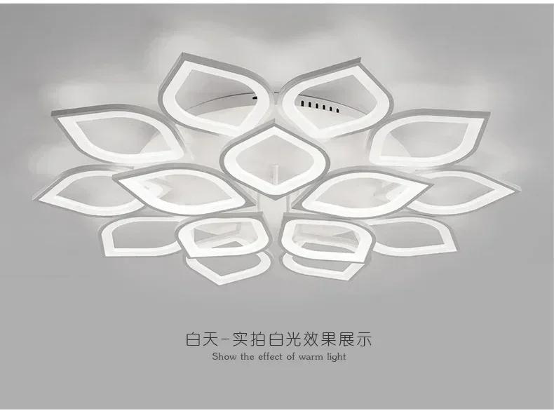 Luminária de teto moderna com LED AC85-265V para sala de estar, quarto, casa, decoração branca, luminária de teto com LED.