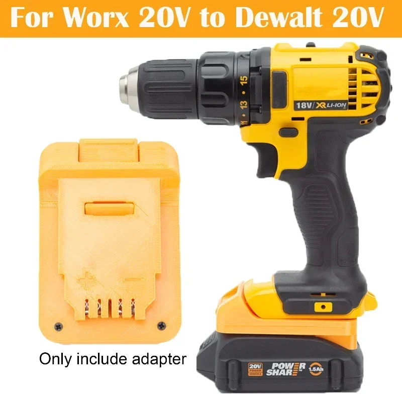 Imagem -02 - Ferramenta Conversor de Bateria para Worx 20v para Dewalt 18 20v Li-ion Battery Tool Converter Compatível com Dewalt 18 20v Tool Series