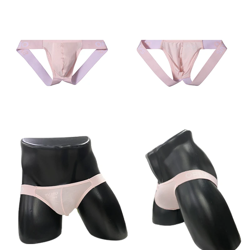 

Мужские стринги из модала, сексуальное модное нижнее белье, цвета макарон, быстросохнущие, мягкие, комфортные и дышащие, для мужчин, 2 шт.